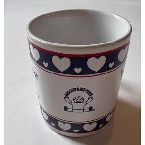 Vtg Discovery Toys Coffee Mug You're the Best Hearts